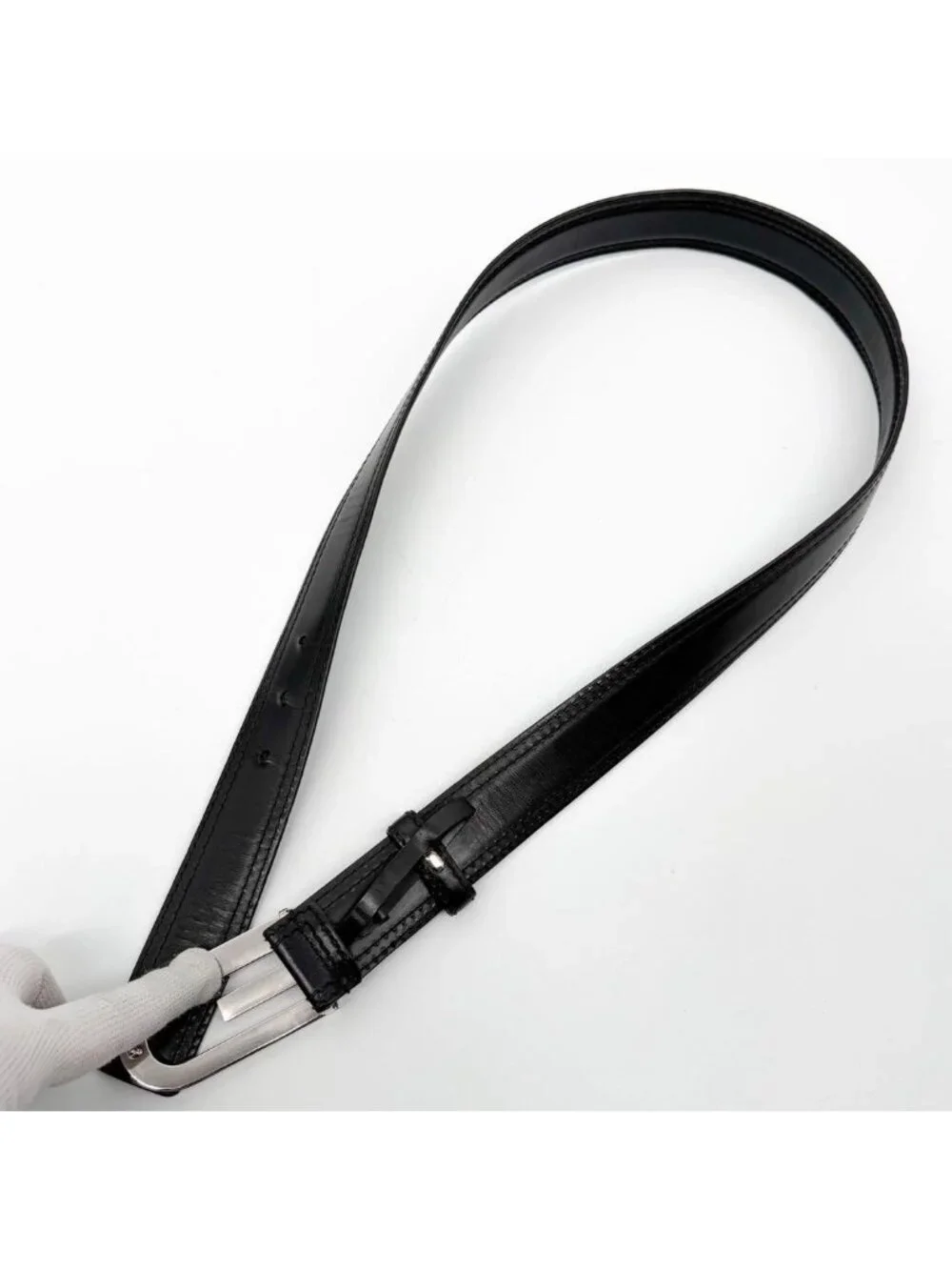 Gucci Era Leather Belt Black Vintage
